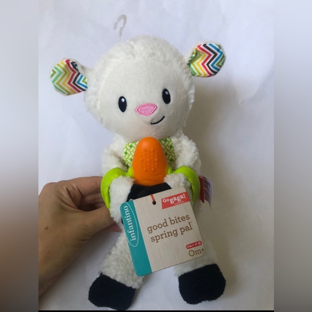 Infantino Baby Plush Stuffed Animal Toy W/ Teether